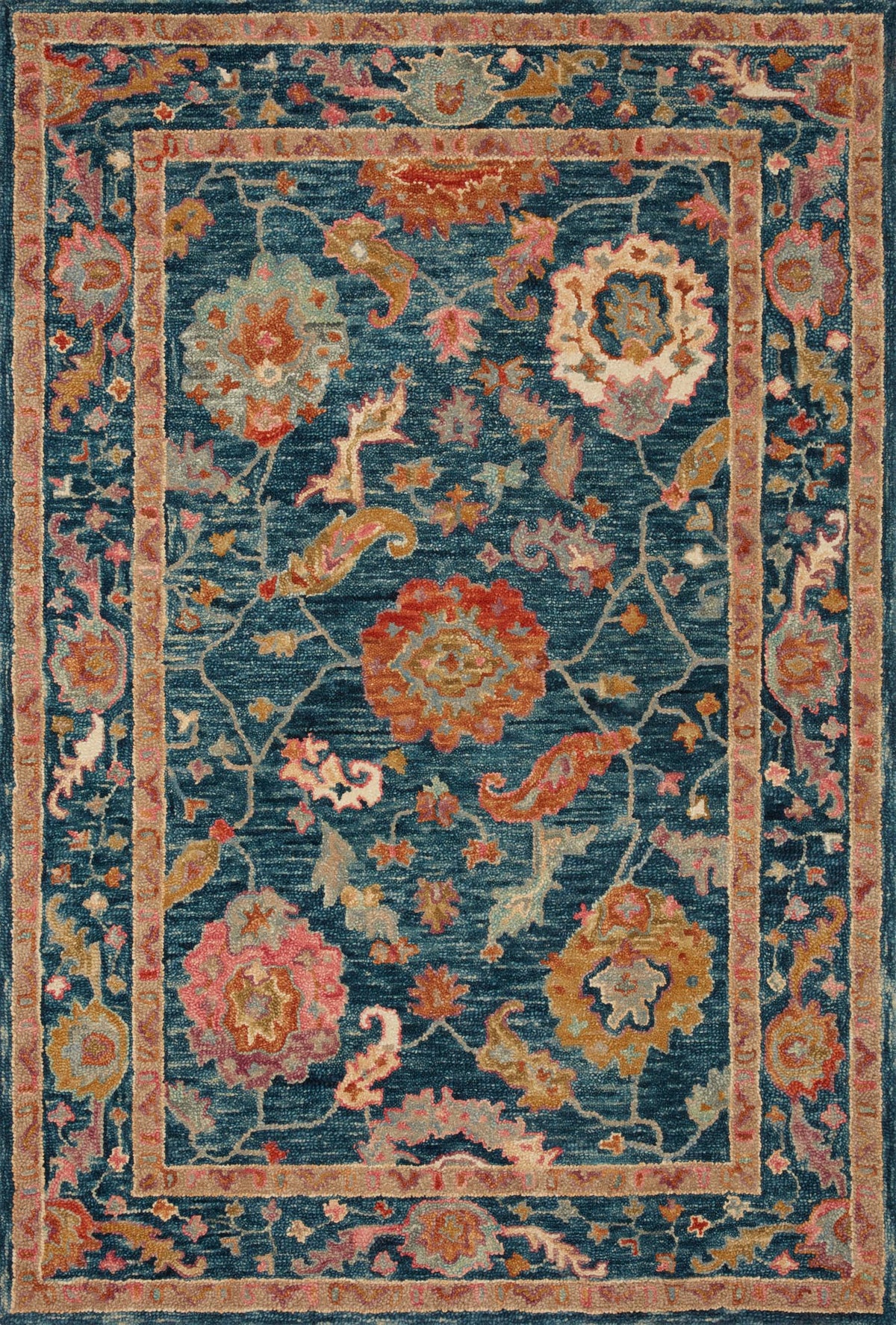 Area Rug, Padma PMA 01 Marine Multi for Hallways, Dining Spaces and Home Decor, 12 Size Options image 1