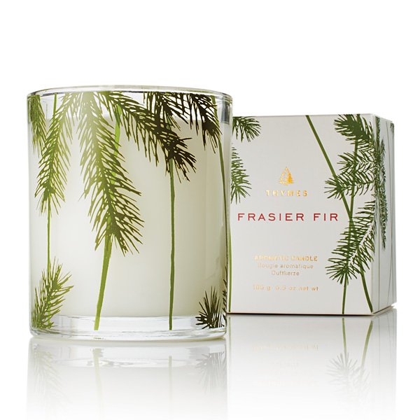 Decorative Candle, Frasier Fir (Pine Needle Glass) 6.5oz. for Living Rooms, Bedrooms and Relaxing Evenings image 1
