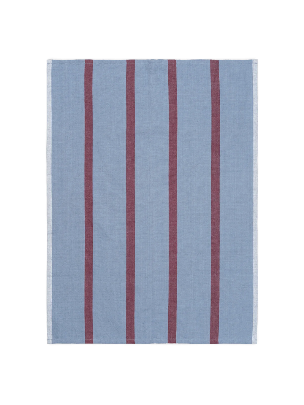 Linen Tea Towel Set, Hale Faded Blue Burgundy for Cooking Areas, Hand Drying and Kitchen Decor image 1