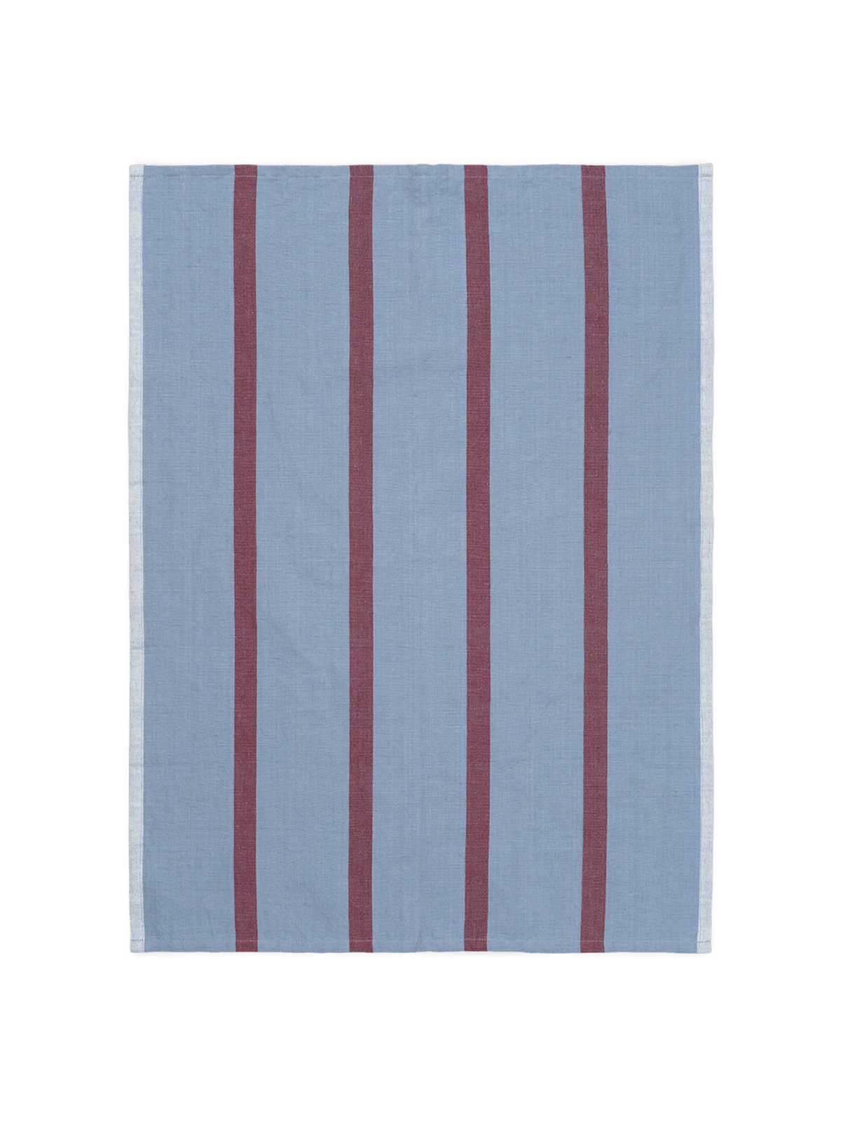 Linen Tea Towel Set, Hale Faded Blue Burgundy for Cooking Areas, Hand Drying and Kitchen Decor image 1