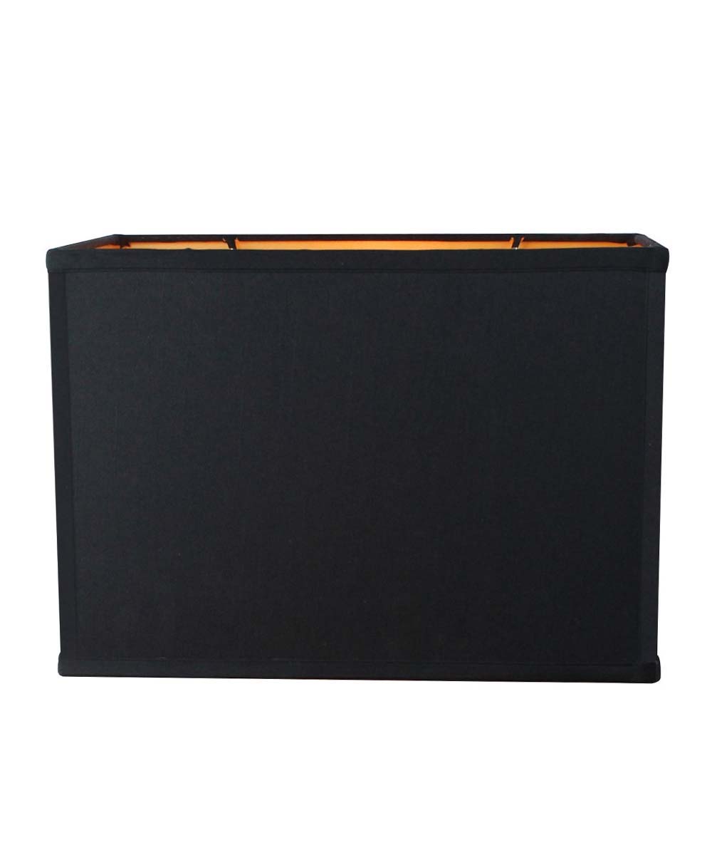 Lamp Shade, 14"W x 10"H Black Rectangular Drum for Table Lamps, Floor Lamps and Home Lighting image 1