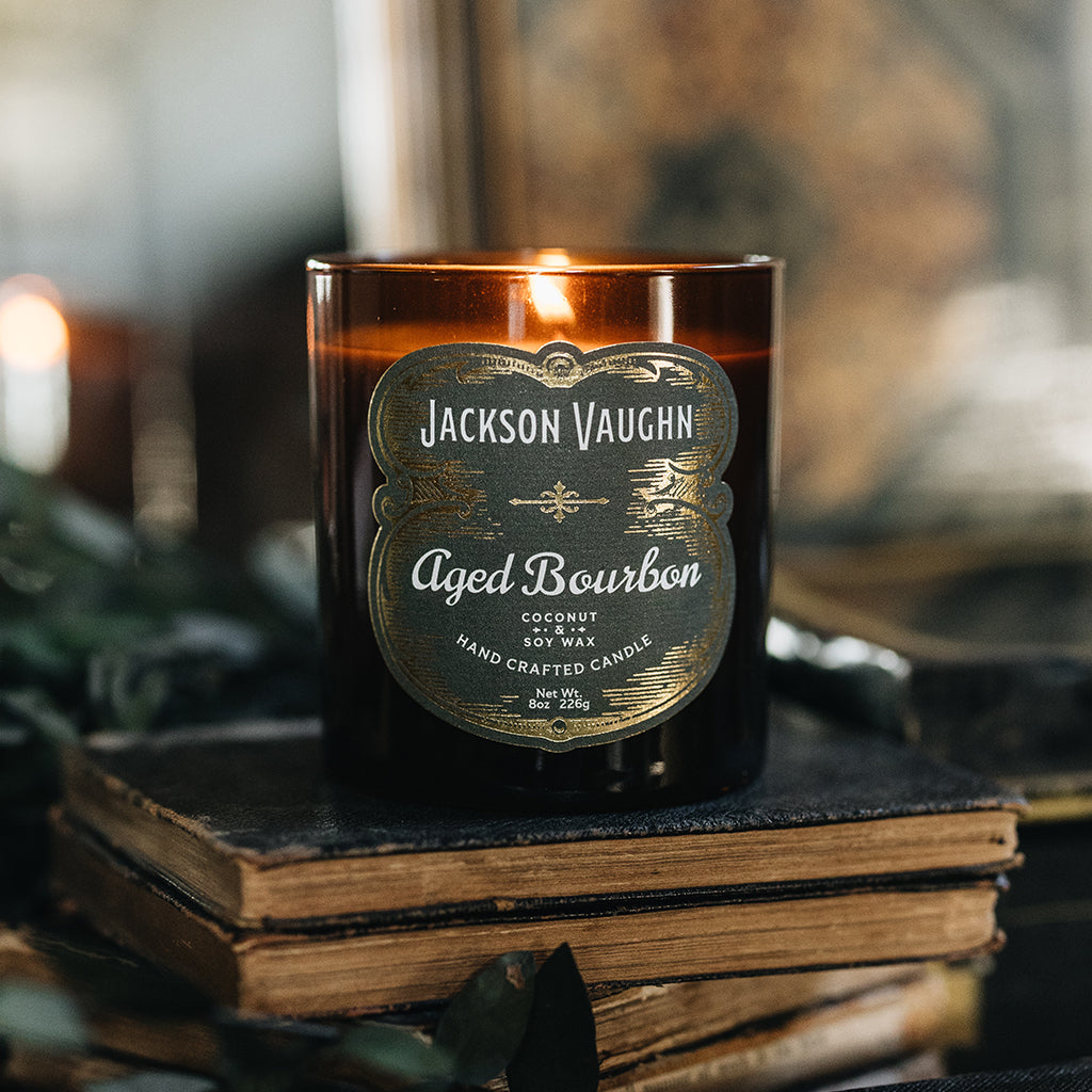 Decorative Candle, Aged Bourbon for Living Rooms, Bedrooms and Relaxing Evenings, Designed for Entryways, Mantels and Everyday Home Ambience image 1