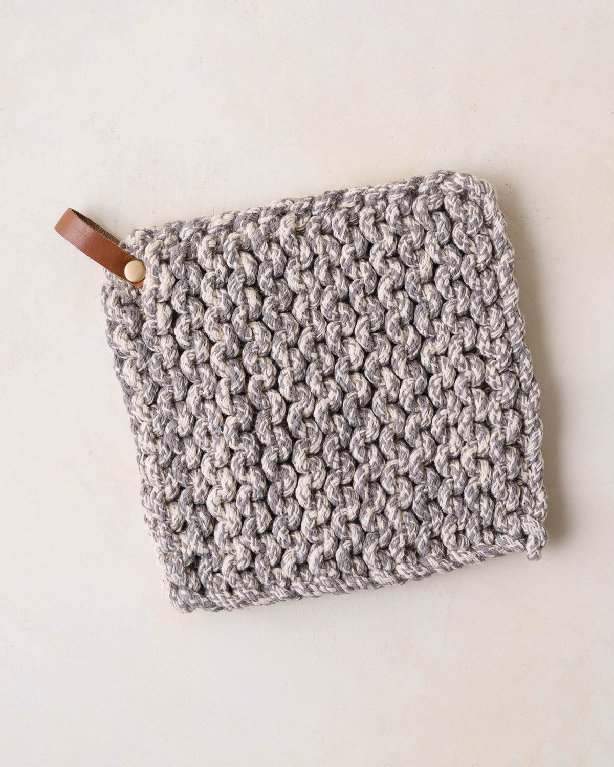 Kitchen Cookware, Heathered Hand Crocheted Pot Holder for Stovetop Cooking and Daily Meal Prep image 1