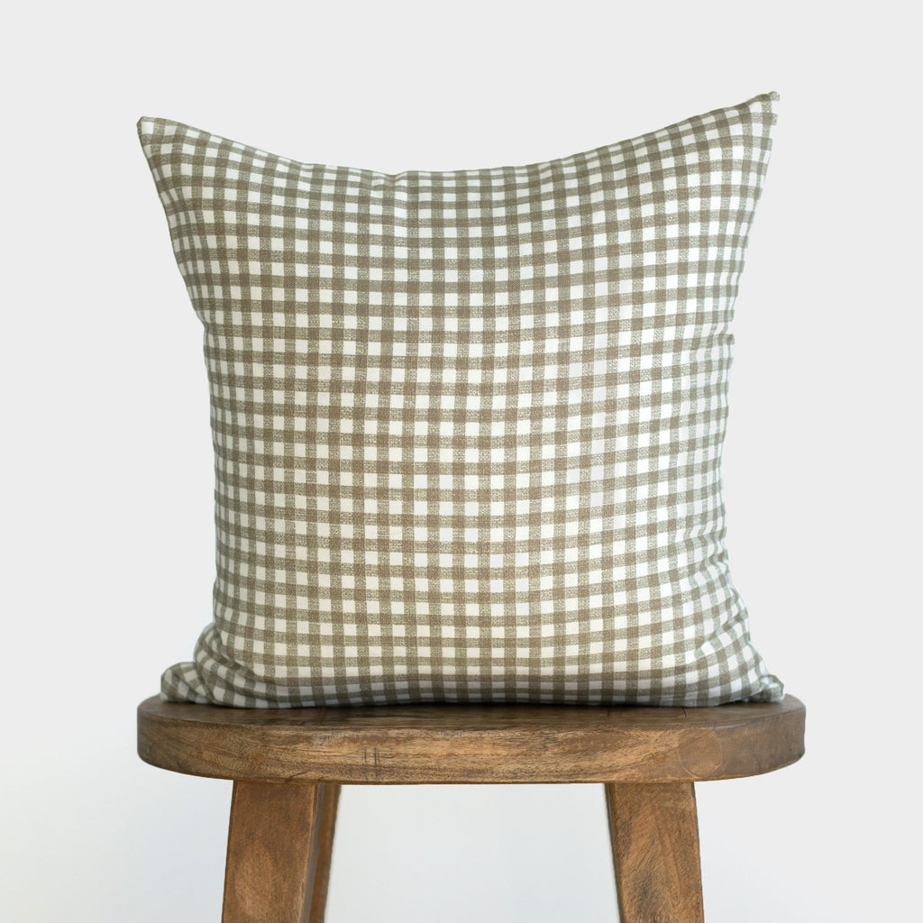 Decorative Pillow Cover, Gingham 18" 22" 26", Lightweight Design, Machine-Washable Care for Bedroom Styling and Living Room Decor image 1