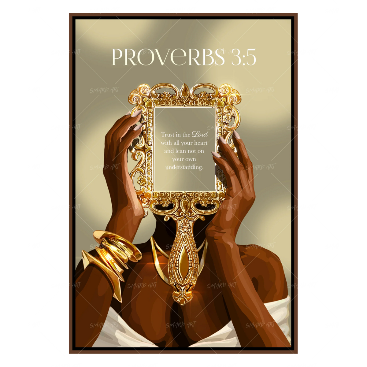 Wall Art Print, Proverbs 3:5 for Gallery Walls and Modern Room Decor, 4 Size Options, Designed for Living Rooms, Bedrooms and Home Offices image 1