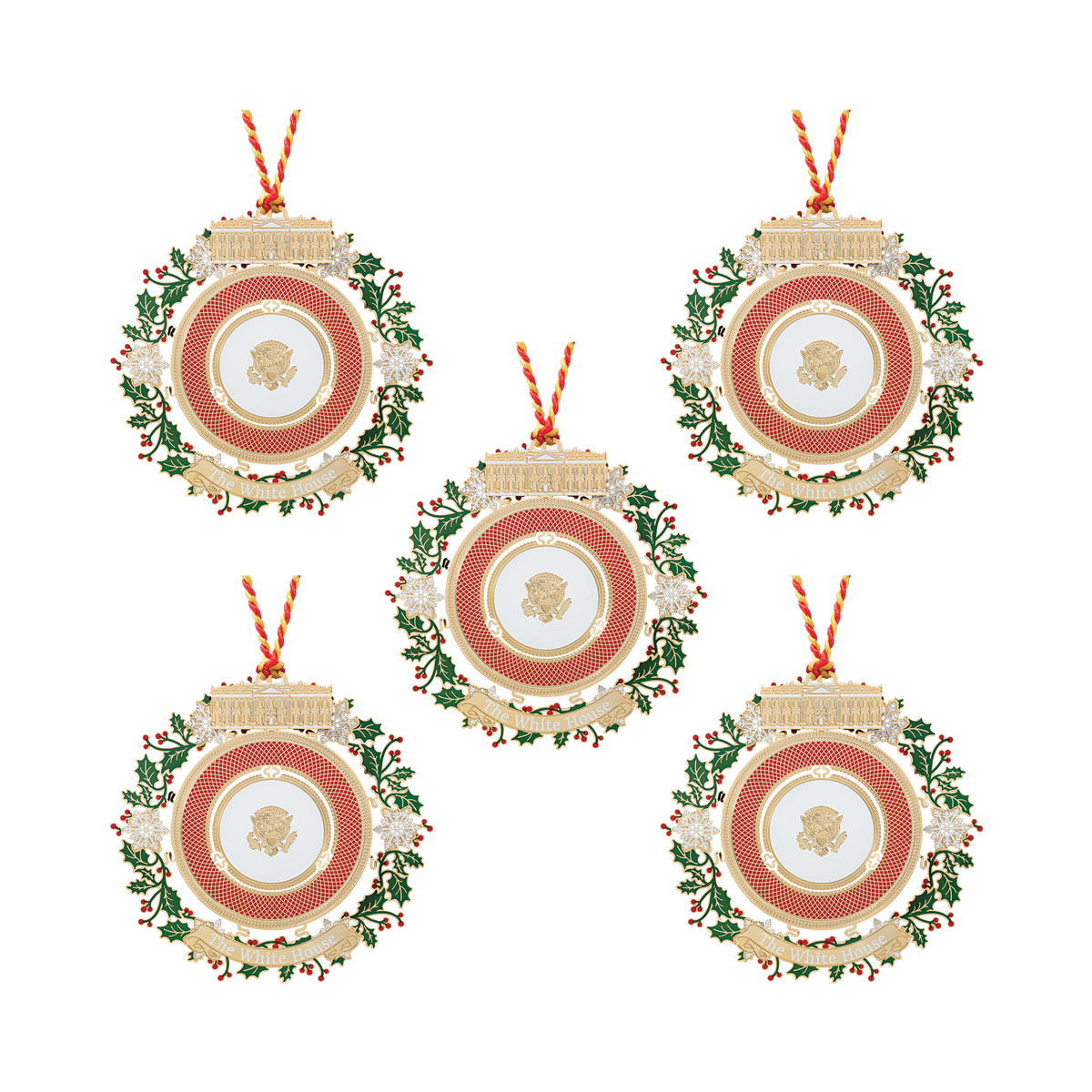 Decorative Ornament, Official 2025 Christmas 5 Piece Bundle for Holiday Displays, Seasonal Decorating and Decorative Home Accents image 1