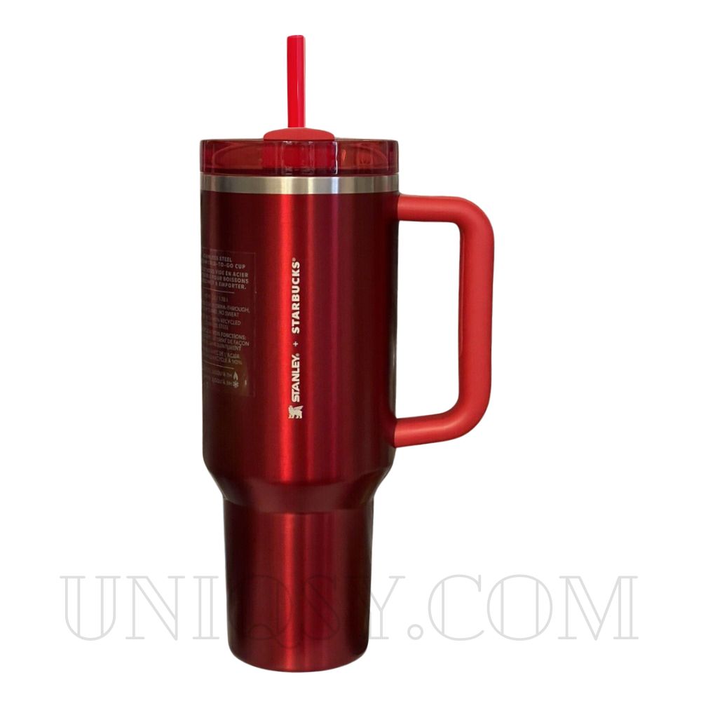 Reusable Tumbler, Starbucks Red Quencher Flowstate 40 OZ, Stainless Steel Construction for Kitchen Tables, Workspaces and Daily Hydration image 1