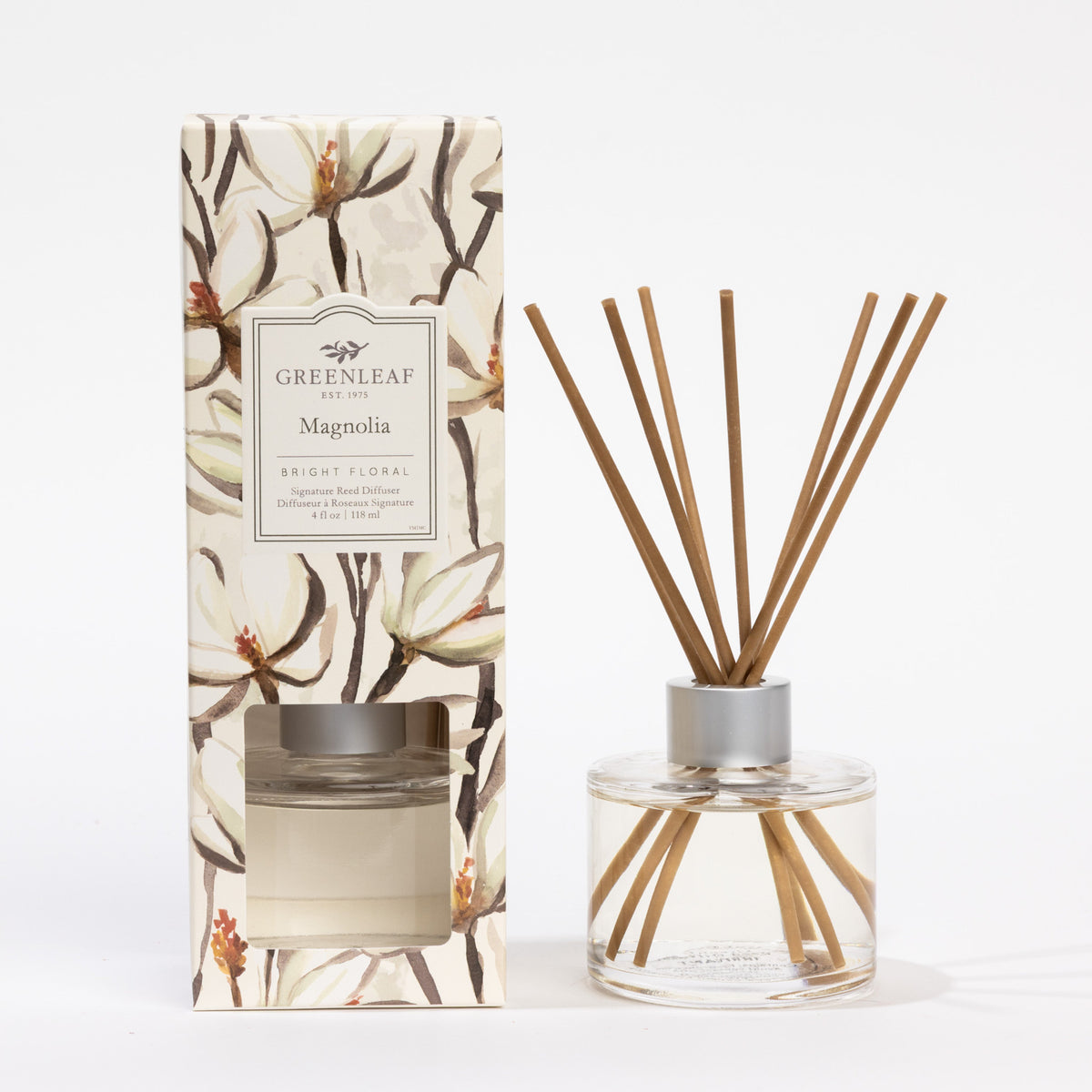 Reed Diffuser, Magnolia for Entryways, Bedrooms and Continuous Home Fragrance, Designed for Everyday Home Use image 1