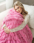 Cozy Throw Blanket, Hugs Pink for Living Rooms, Bedrooms and Everyday Lounging, 5 Size Options image 1