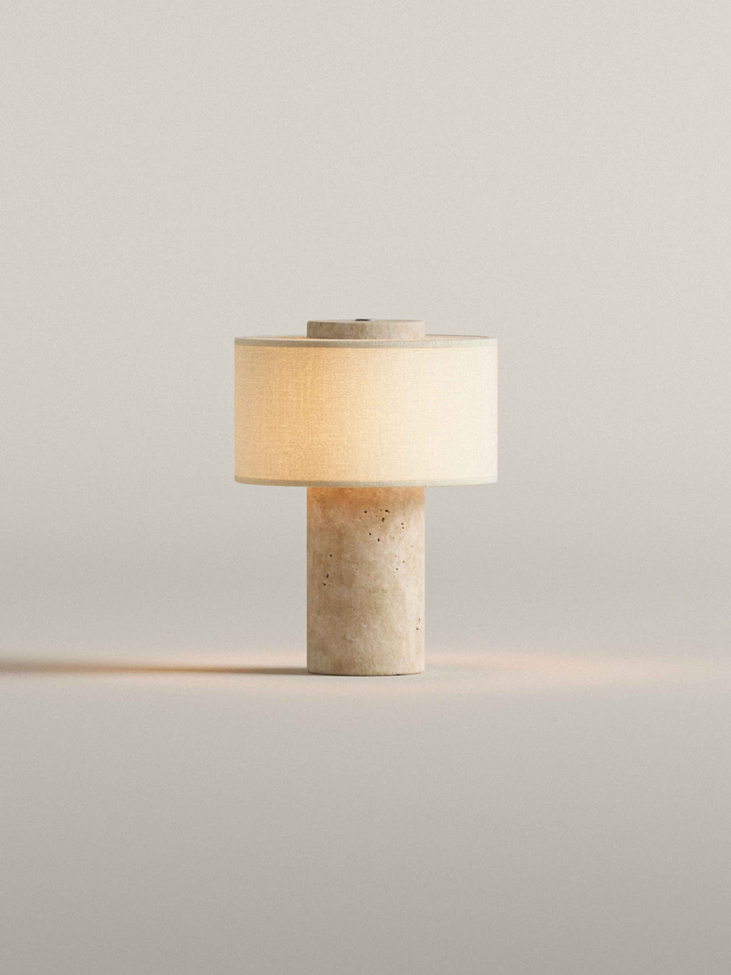 Home Lighting, Original Auríe Portable Lamp Travertine 9.5" for Bedrooms, Living Rooms and Reading Corners image 1