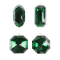 Seasonal Home Decor, 4" 5" Dark Green Jewel Glitter Ornaments Set for Mantels, Tables and Seasonal Decorating image 1