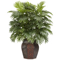 Decorative Vase, Areca Palm w Silk Plant for Tabletop Arrangements and Home Decor, Designed for Flowers, Shelves and Living Spaces image 1