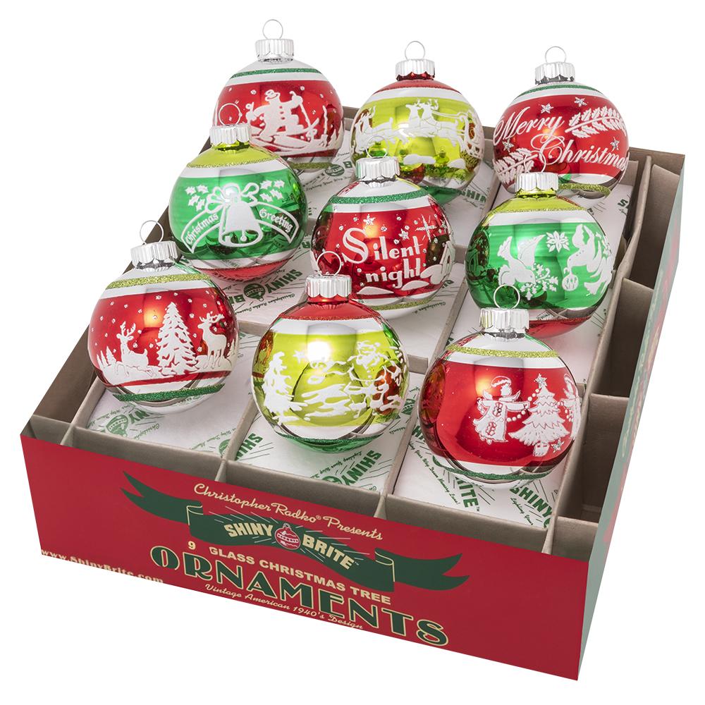 Seasonal Home Decor, Holiday Splendor 9 Count 2.5" Signature for Mantels, Tables and Seasonal Decorating image 1