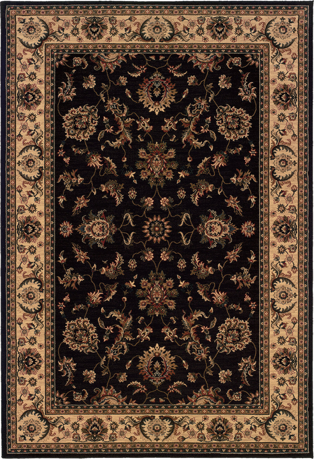 Area Rug, Ariana 311K3 Black Ivory for Hallways, Dining Spaces and Home Decor, 11 Size Options image 1