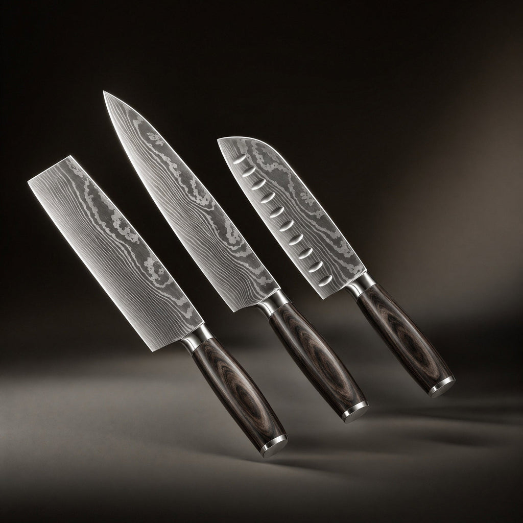 Kitchen Knife Set, Japanese Style Precision Collection 3 Piece for Everyday Meal Prep and Home Kitchens image 1
