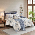 Bed Comforter, Zennia 7 Piece Printed Seersucker Set, Machine-Washable Care for Year-Round Bedroom Comfort and Restful Sleep image 1