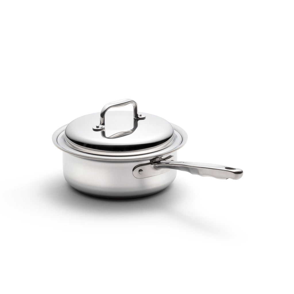 Stainless Steel Saucepan, 2 Quart with Cover, Stainless Steel Construction for Simmering, Reheating and Daily Meal Prep image 1