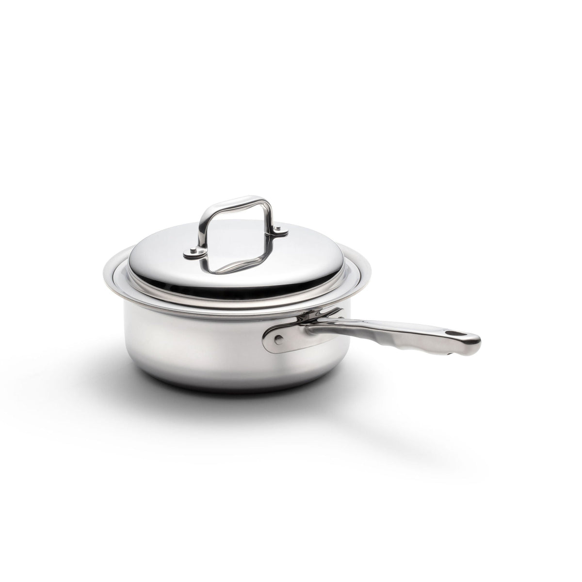 Stainless Steel Saucepan, 2 Quart with Cover, Stainless Steel Construction for Simmering, Reheating and Daily Meal Prep image 1