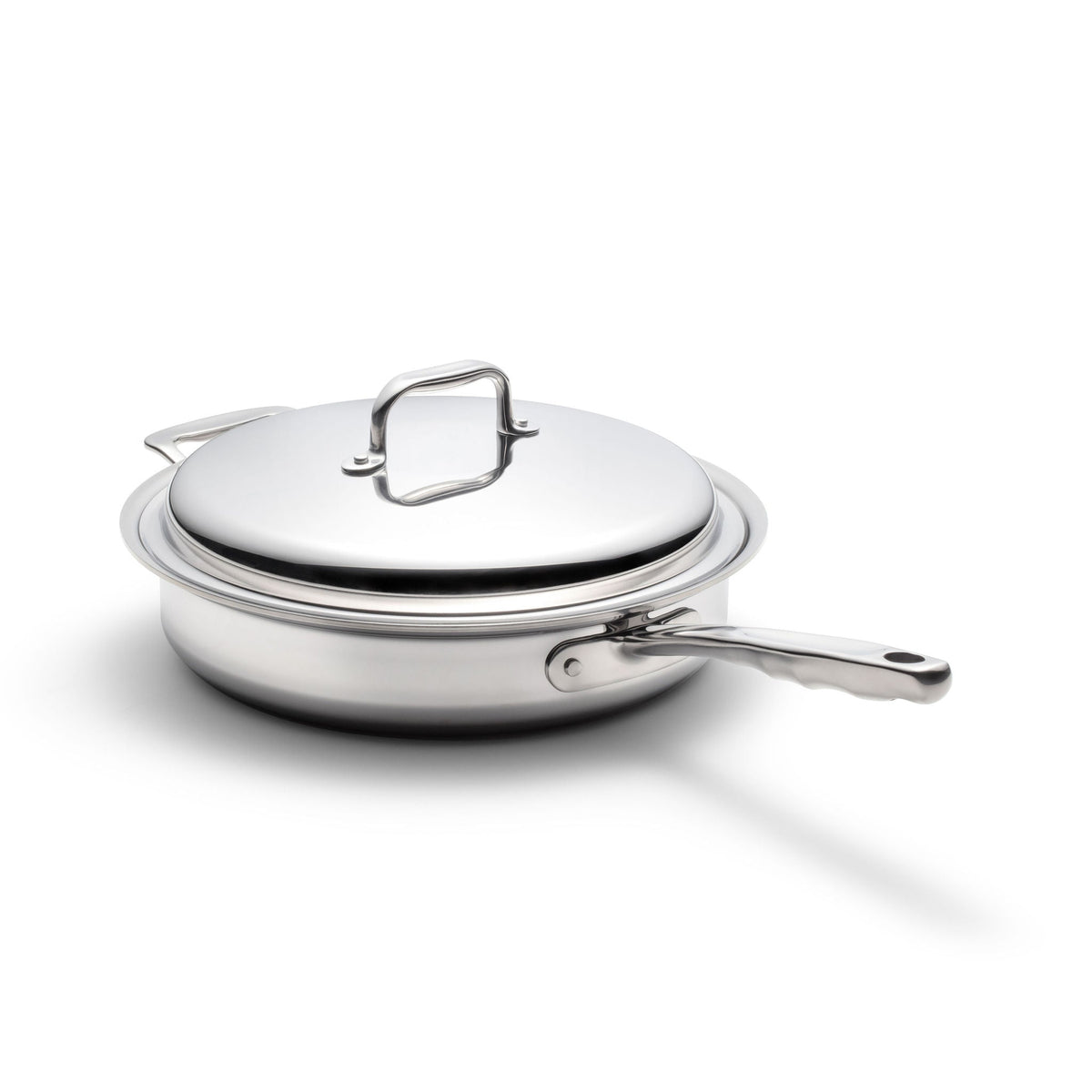 Stainless Steel Sauté Pan, 3.5 Quart with Cover, Stainless Steel Construction for Searing, Stir-Frying and Family Meal Prep image 1