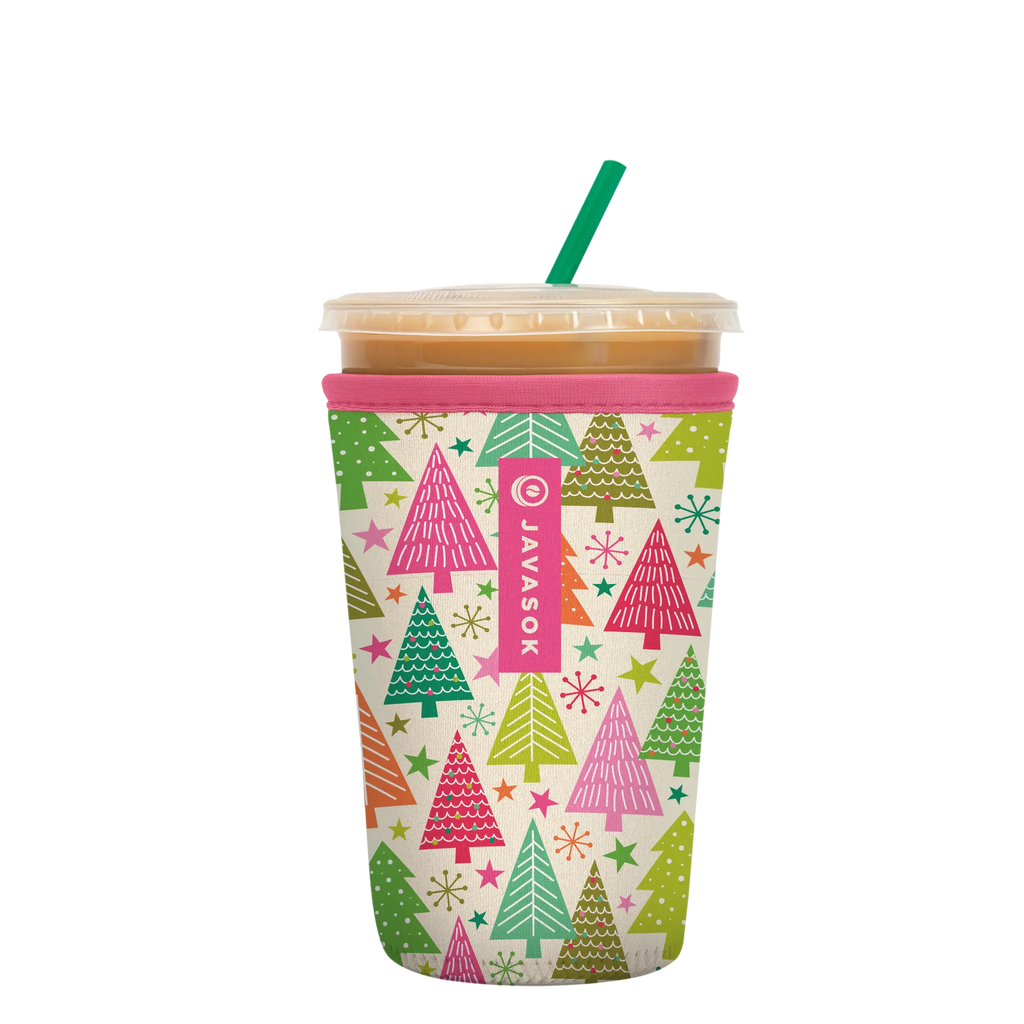 Reusable Cup Sleeve, Festive Forest, Neoprene Construction for Coffee Cups, Daily Commutes and Dry Hands image 1