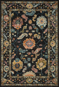 Area Rug, Padma PMA 01 Black Multi for Living Rooms, Bedrooms and Entryways, 12 Size Options image 1