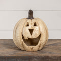Seasonal Home Decor, 11" Big Mouth Pumpkin White for Mantels, Tables and Seasonal Decorating image 1