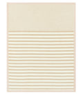 Mini Blanket, Sweet Pea Stripe Oak, Cotton Blend, Velvet Binding for Stroller Outings, Small-Space Layering and Home Comfort image 1