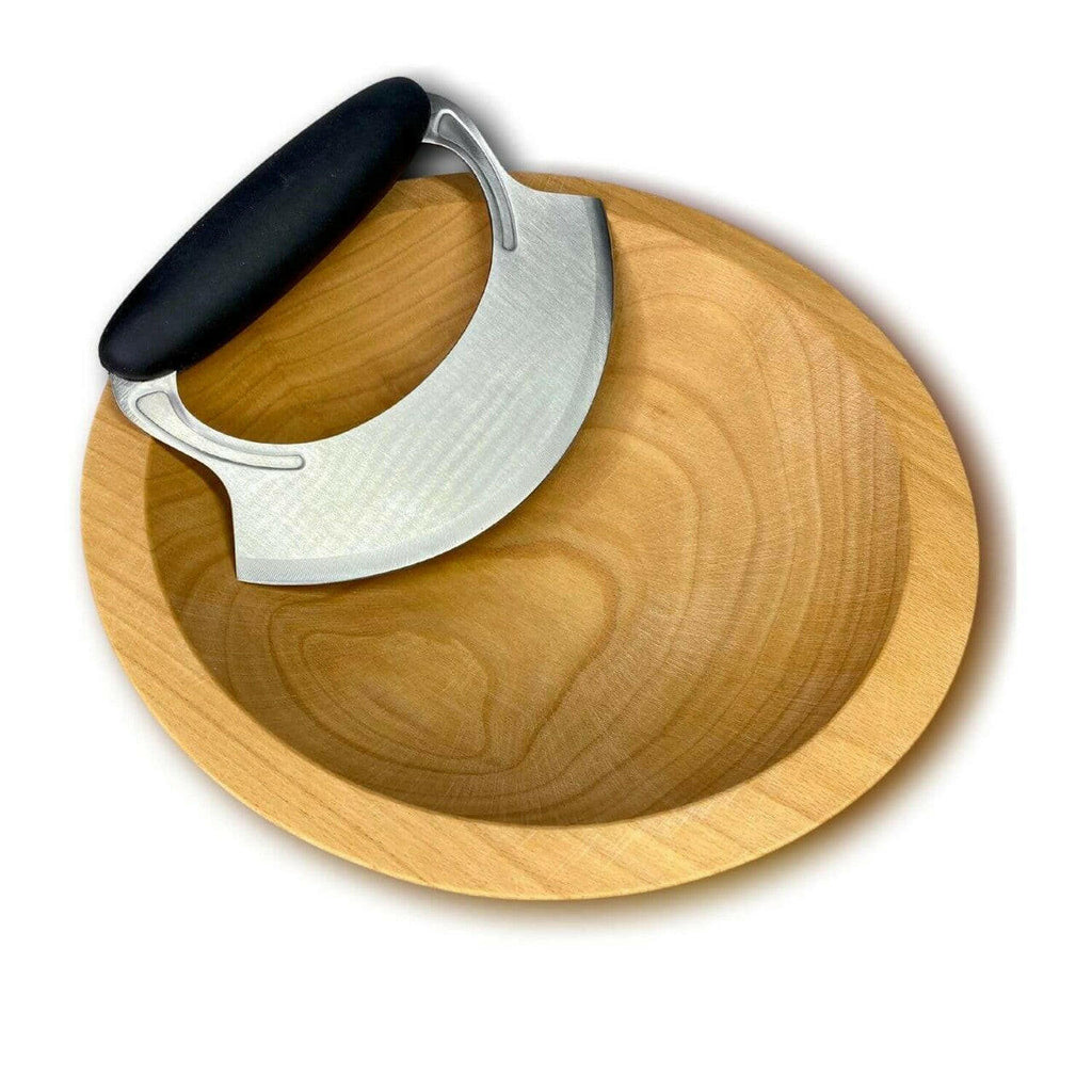 Dinnerware, Caesar Salad for One, 9" Wooden Chop with New, Stainless Steel Construction for Family Dining, Serving and Entertaining image 1