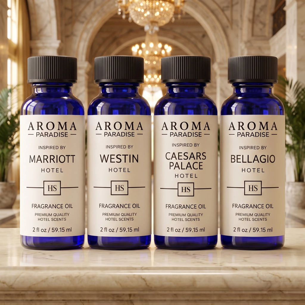 Home Fragrance Oil, Hotel Oils 4 Pack #1 Marriott, Westin, Caesars for Bedrooms, Living Rooms and Everyday Home Ambience, 2 Size Options image 1