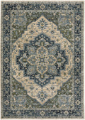 Area Rug, Aberdeen 051G1 Blue Beige for Living Rooms, Bedrooms and Entryways, 10 Size Options image 1