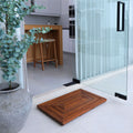 Teak Shower Mat, Aromi Oiled 31.4″ x 19.6″ for Bath Floors, Shower Areas and Everyday Bathroom Use image 1