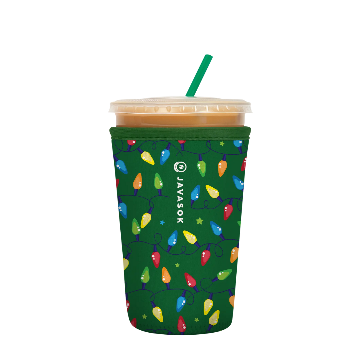 Reusable Cup Sleeve, Get Lit, Neoprene Construction for Iced Coffee, Cold Drinks and Condensation Control image 1