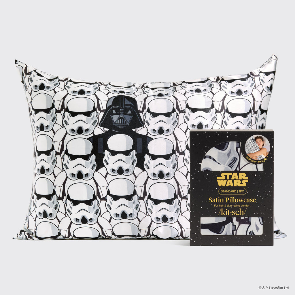 Pillowcase Set, Satin in Darth Vader & Stormtroopers 2 Pack for Guest Rooms and Daily Bedroom Comfort image 1