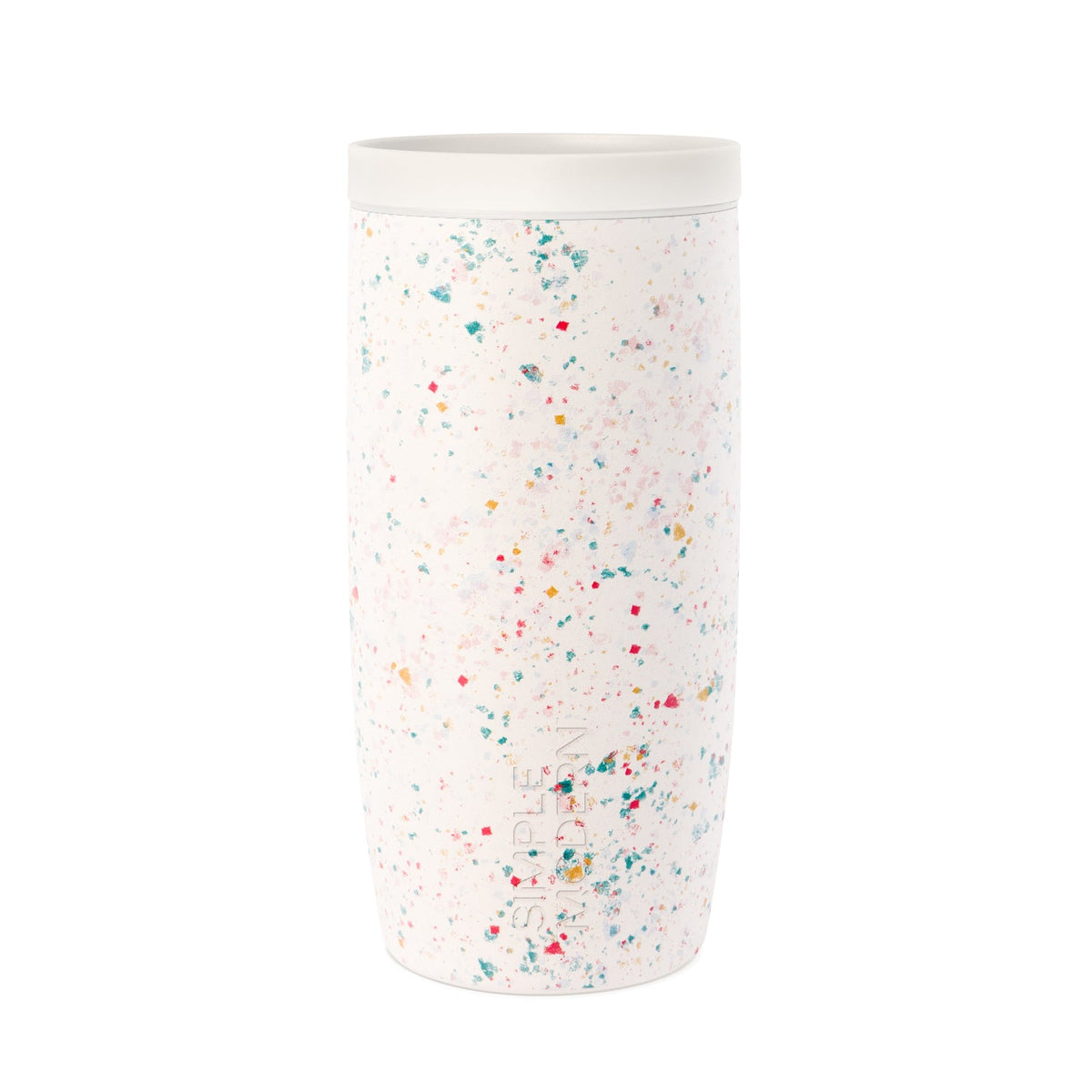 Insulated Tumbler, Voyager Signature, 16oz, Cream Terrazzo, Stainless Steel Construction for Kitchen Tables, Workspaces and Daily Hydration image 1