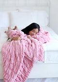 Cozy Throw Blanket, Hugs Cookie Pink for Living Rooms, Bedrooms and Everyday Lounging, 5 Size Options image 1