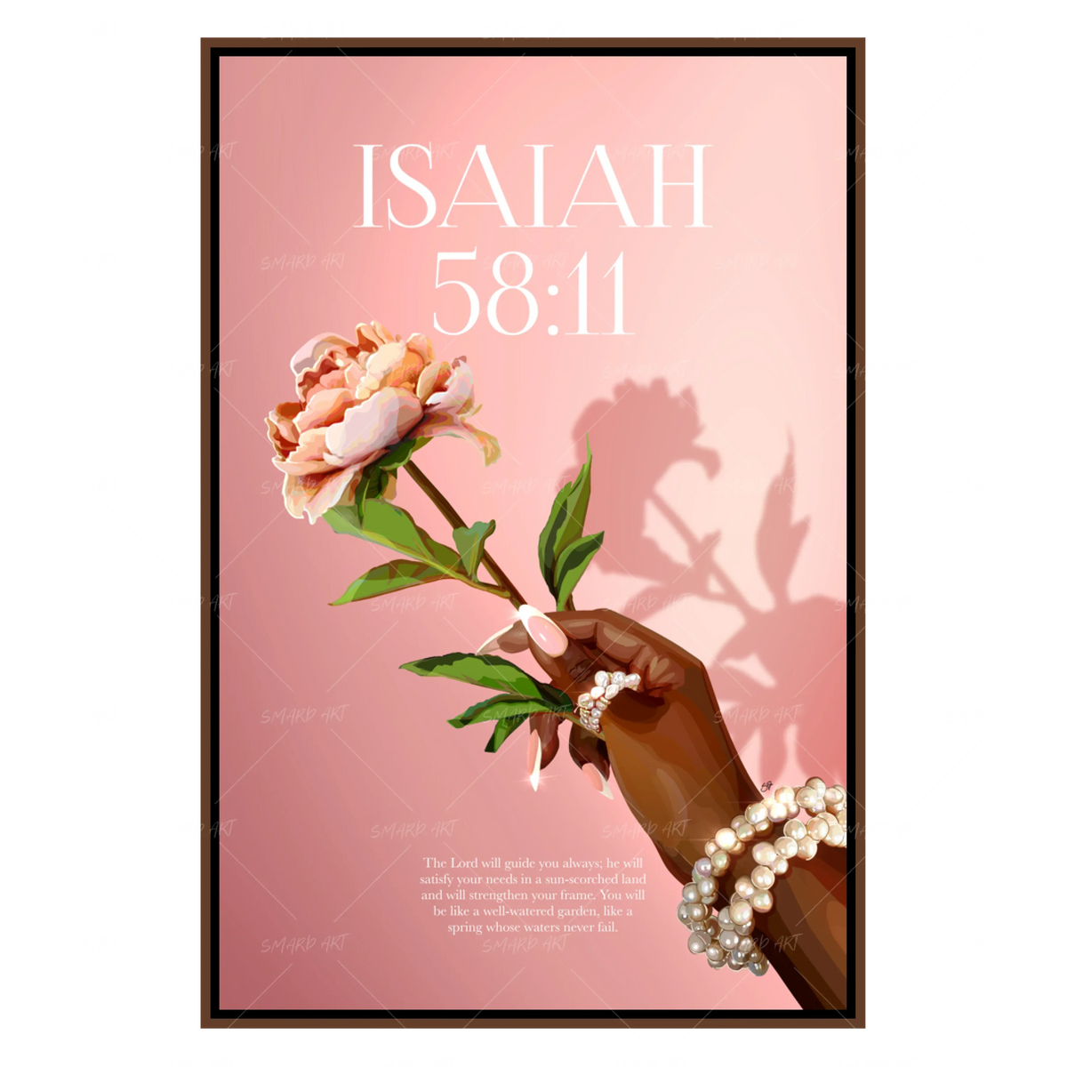 Wall Art Print, Isaiah 58:11 for Living Rooms, Bedrooms and Home Offices, 4 Size Options, Designed for Gallery Walls and Modern Room Decor image 1