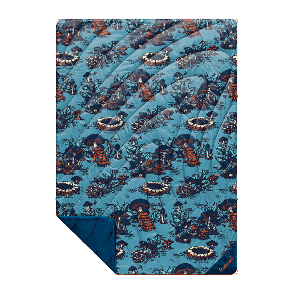 Puffy Blanket, Original Magic Mushrooms, Weather-Resistant Shell for Camping, Cabins and Outdoor Relaxation image 1