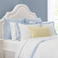 Duvet Cover Set, French Blue Linden Border for Guest Rooms and Everyday Bedroom Styling, 3 Size Options image 1