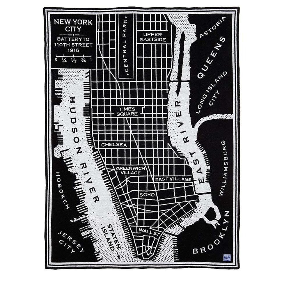 Cozy Throw Blanket, New York City Map Wool, Hypoallergenic Comfort for Living Rooms, Bedrooms and Everyday Lounging image 1