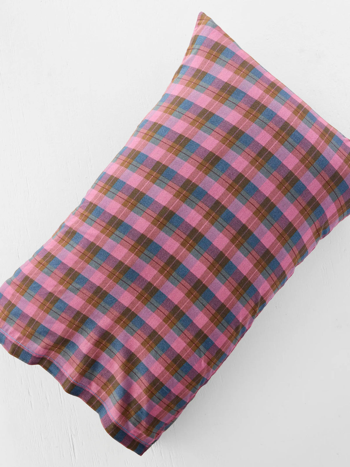 Pillowcase, Mix & Match Cotton , Single Plaid Rosewood for Everyday Bedding and Bedroom Refreshes, 2 Size Options image 1