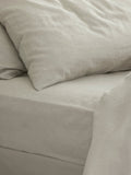Fitted Sheet, Oatmeal 100% Linen for Everyday Bedding, Bedroom Layering and Guest Beds, 5 Size Options image 1
