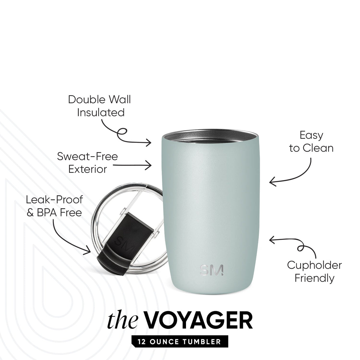 Insulated Tumbler, Voyager with Clear Flip Lid & Straw, Stainless Steel Construction for Everyday Drinks, Home and Entertaining image 2
