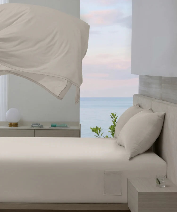 Bed Sheet Set, Ashley Graham x Cooling Sheets, Lightweight Design for Master Bedrooms, Guest Beds and Daily Use, 5 Size Options image 2