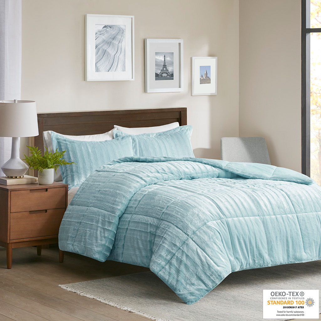 Bed Comforter, Duke Faux Fur Mini Set, Machine-Washable Care, Hypoallergenic Comfort for Everyday Bedding and Comfortable Sleep image 2
