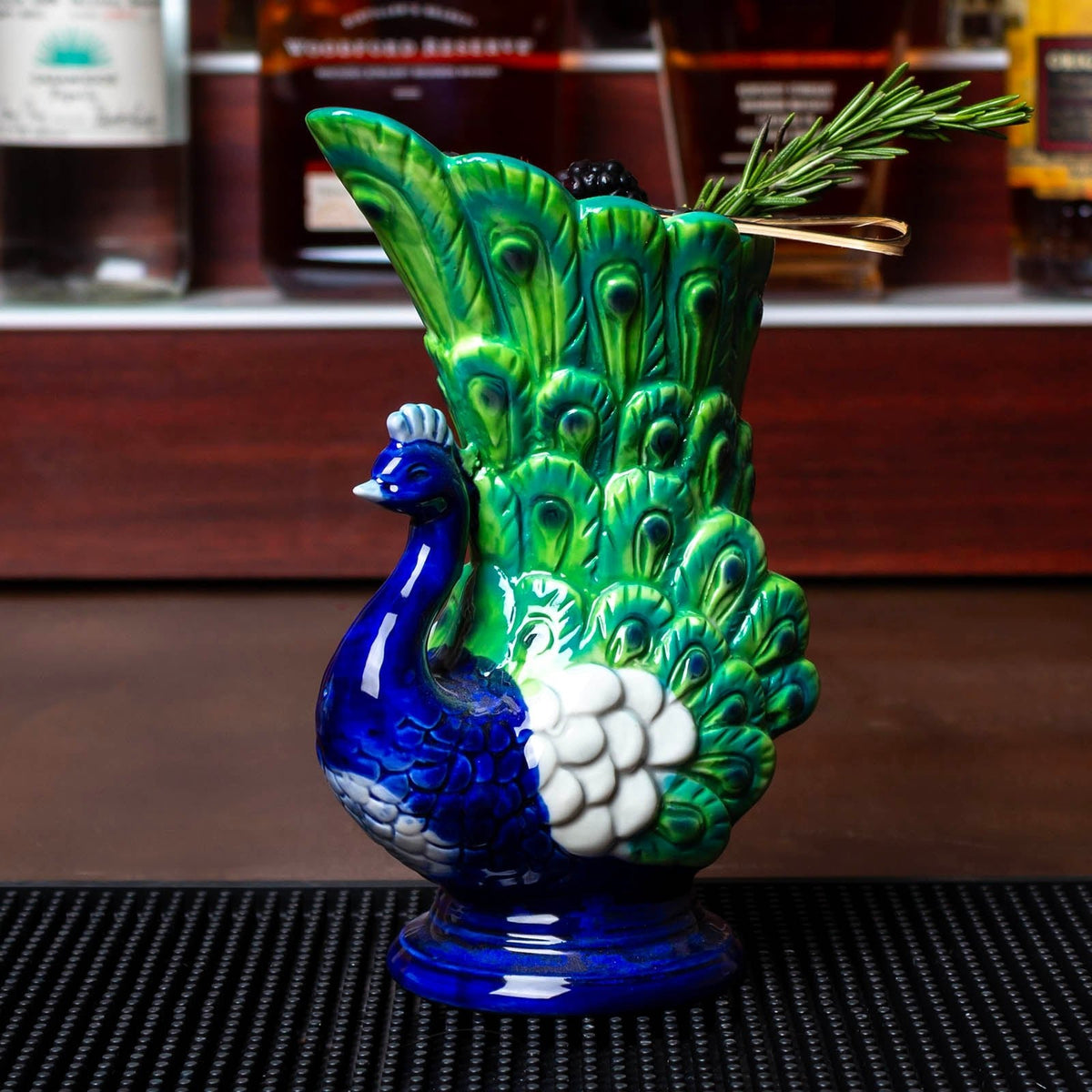 Coffee Mug, BarConic Drinkware Tiki Peacock 18oz, Ceramic Construction, Dishwasher-Safe Care for Everyday Drinks, Home and Entertaining image 2