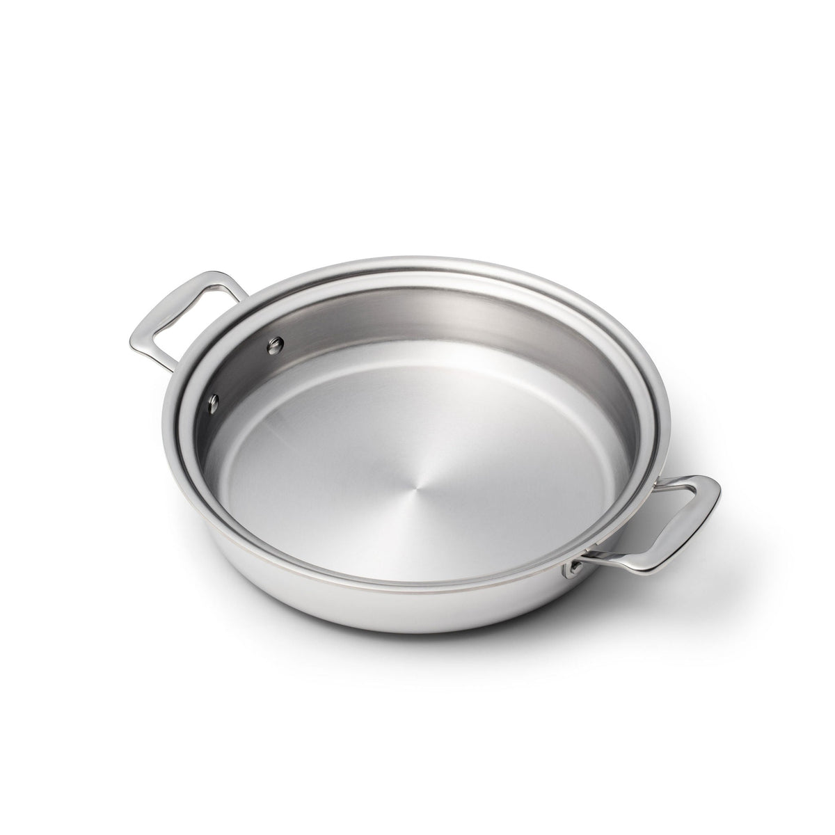 Stainless Steel Sauté Pan, 3.5 Quart with Cover and Short Handles for Stovetop Cooking, Sauces and Everyday Kitchen Use image 2