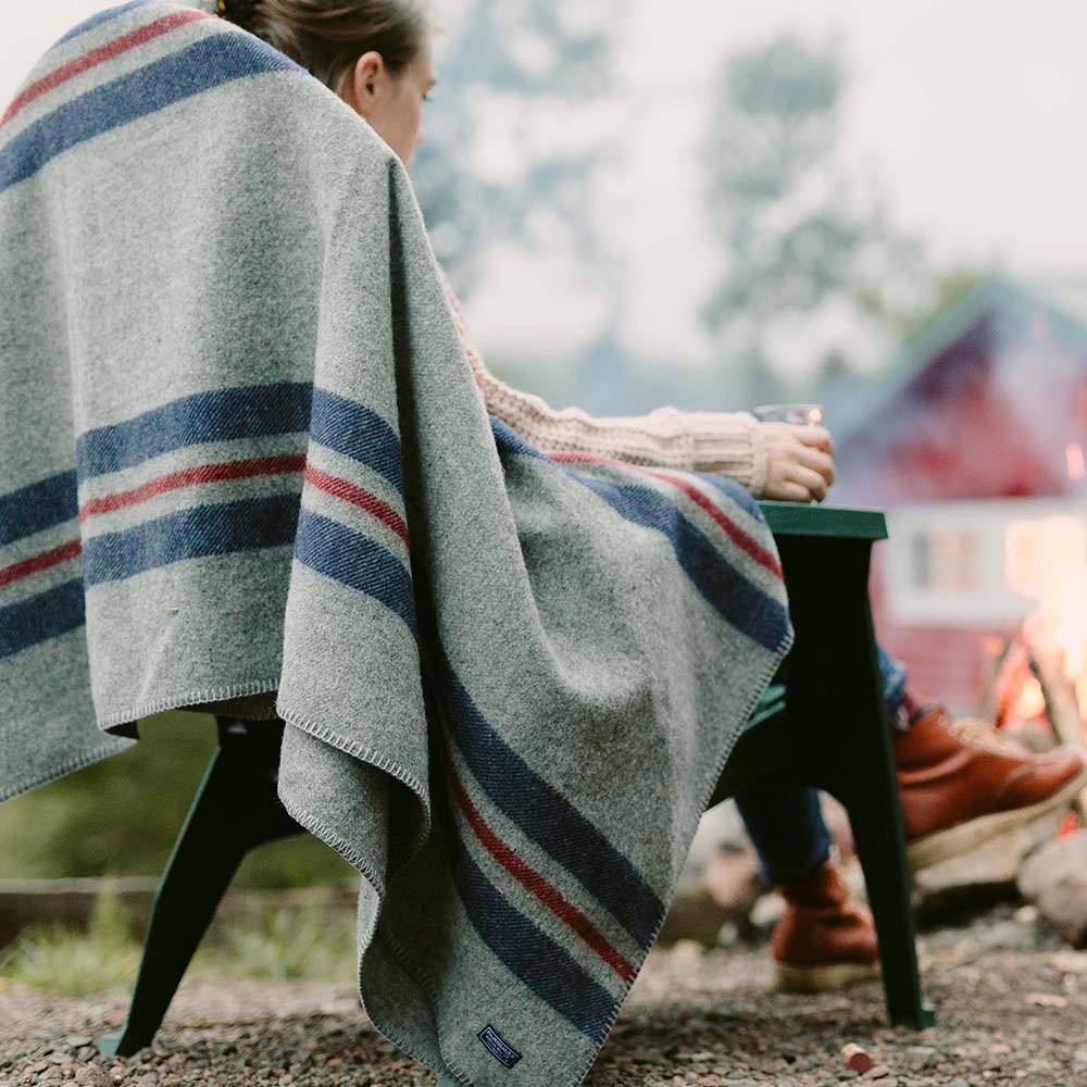 Cozy Throw Blanket, Cabin Wool Heather Gray for Living Rooms, Bedrooms and Everyday Lounging image 2