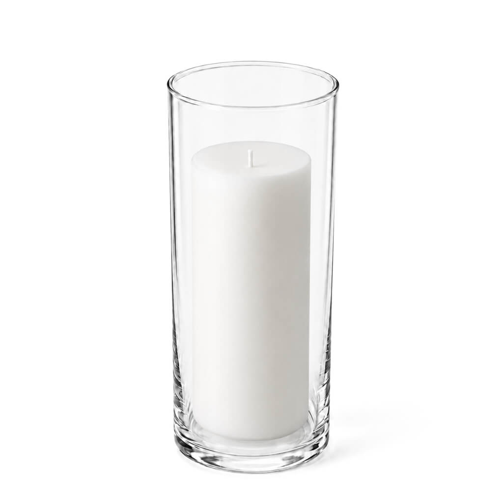 Glass Cylinder Vase Set, 3.25"x9" 12 Pack, Hand-Blown Glass for Home Flower Arrangements and Table Centerpieces image 2