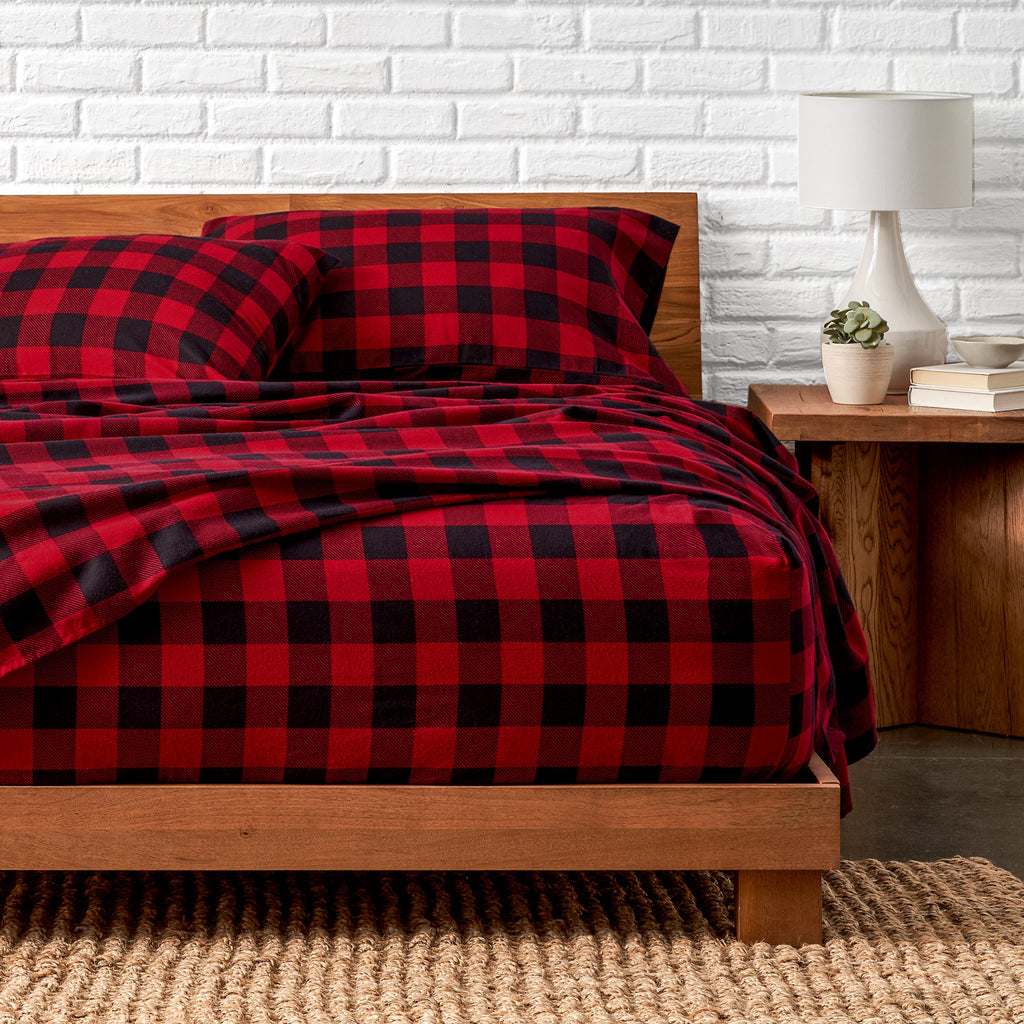 Bed Sheet Set, Cotton Flannel Prints for Master Bedrooms, Guest Beds and Daily Use, 7 Sizes and 30 Colors image 2