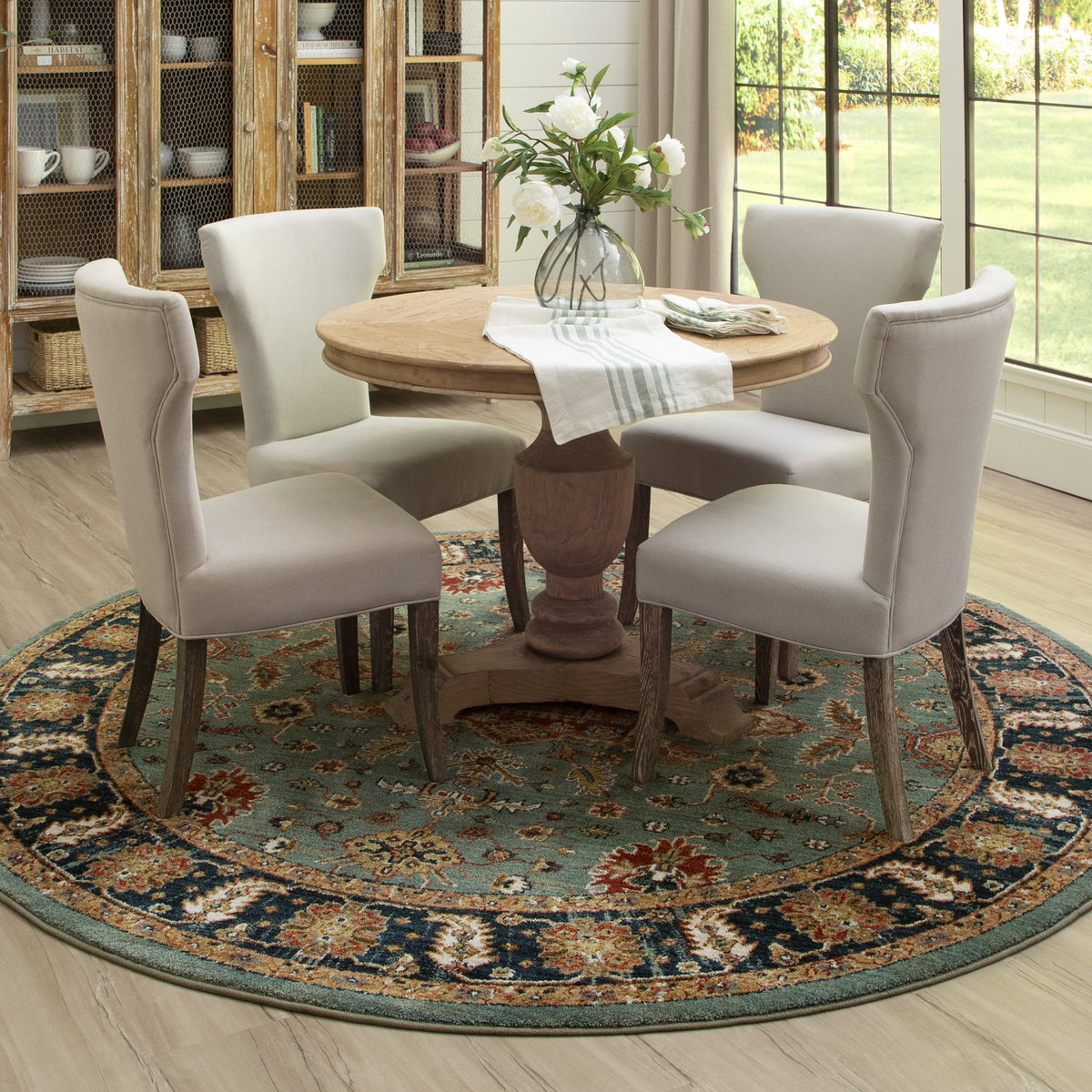 Area Rug, Spice Market Deir Aquamarine for Living Rooms, Bedrooms and Entryways, 6 Size Options image 2